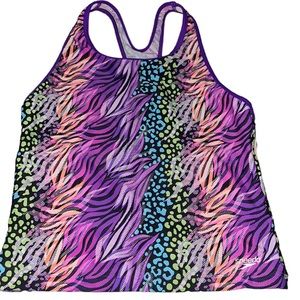 Speedo Colorful Swim Top, Size 16/Small